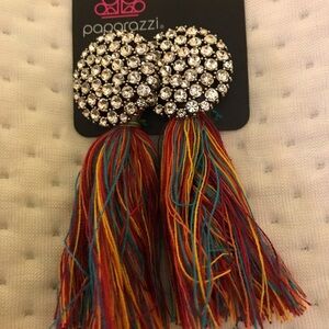 Paparazzi Vibrant Multicolor Tassel Earrings